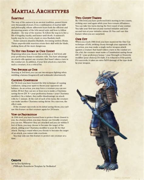 fighter subclasses 5e samurai